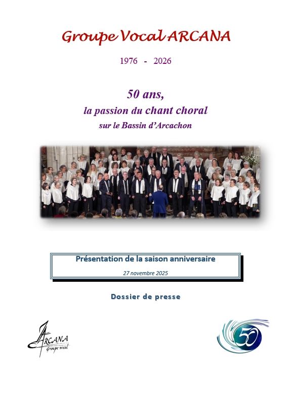 Dépliant du programme des manifestations des 50 ans d'Arcana